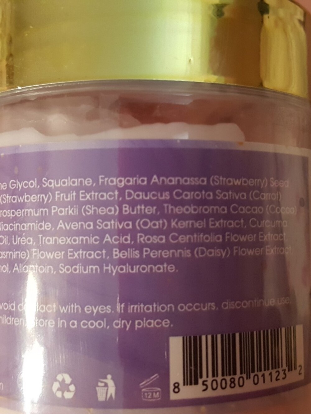 Strawberry Hydrating Body Cream - Purple - Picture 2 of 4